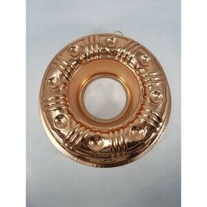 Copper Color Jello Gelatin Cake Ring Mold 3.5 Cups Hook Wall Decor MCM Vintage